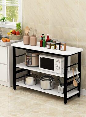 厨房置物长落地多切层多188024功能微波炉架菜桌家用方架形小长桌