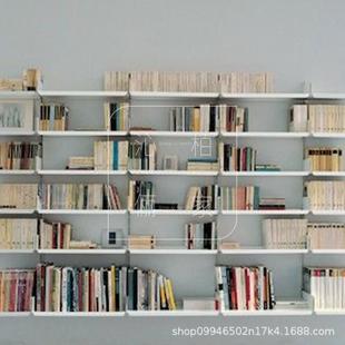 网红悬浮墙上书降金隔板可移属动轨道装 饰架架隐形可升壁挂IBJ置