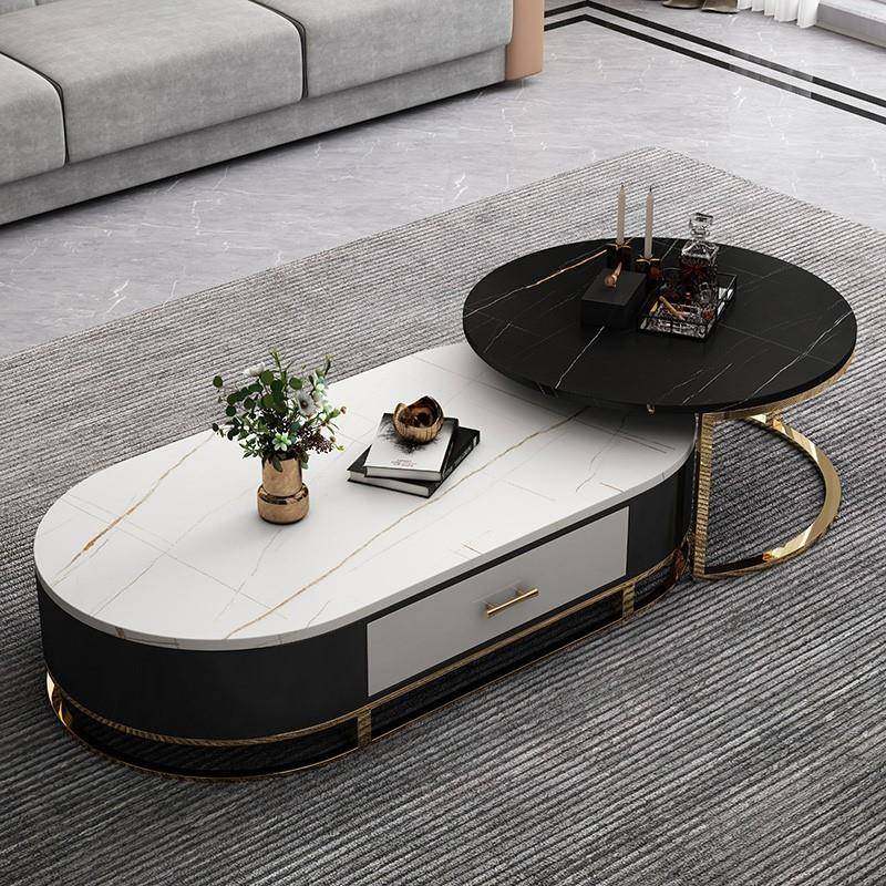 轻奢岩家板大理石圆形茶电视柜组几合简约小型客户厅用小茶台YSL,电子元器件市场,其它元器件,淘宝优惠券,粉丝福利购,淘宝优惠卷