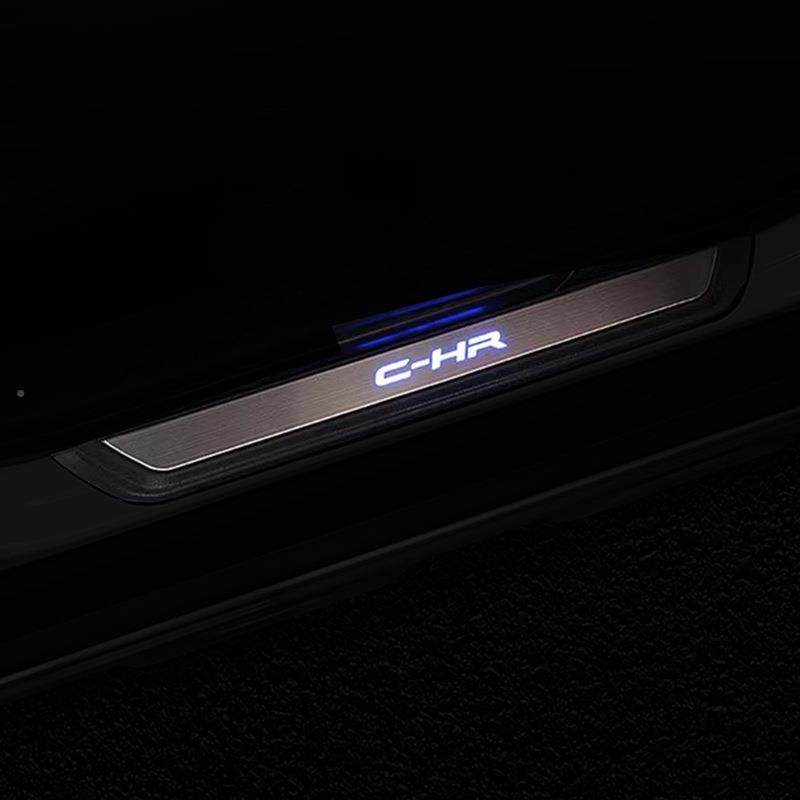 CHR16-23CE-HR专用改装外置门槛款条蓝灯外迎宾踏板L489D外门槛条