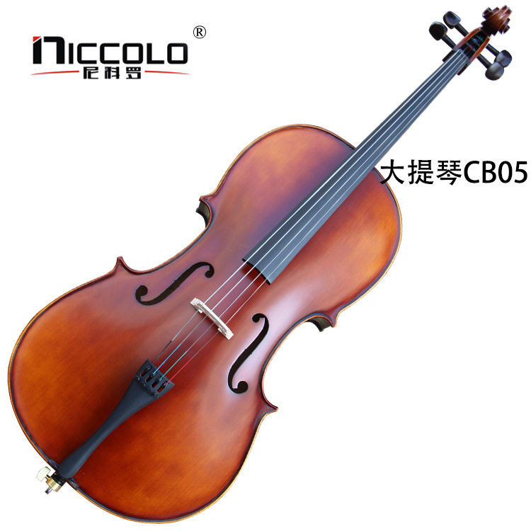 大提琴手工虎皮纹枫木背板乌木