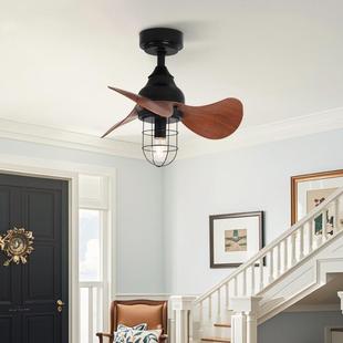 亚马逊美式 复古风业204扇灯商工22吊扇灯衣帽间用餐厅卧室风扇寸