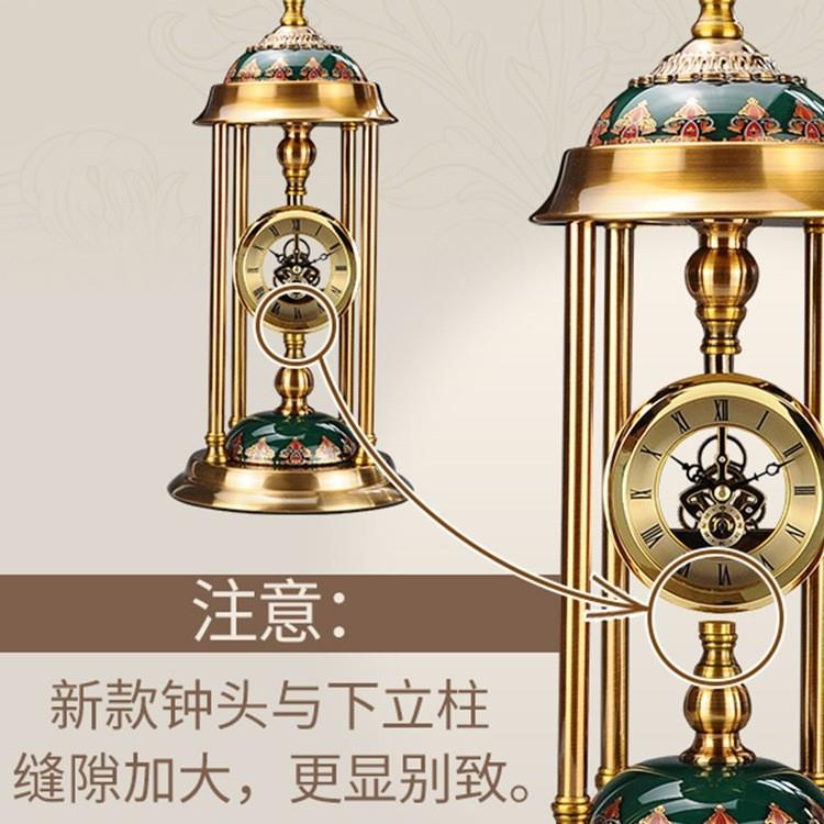 欧式轻奢华式钟表钟座钟摆件坐钟摆台设RXA创意厅台客钟桌面时装