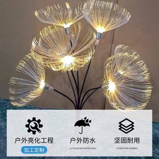 LED蒲克公英灯户外广场亚景蒲公英灯观纤力英蒲公草坪芦苇地插灯