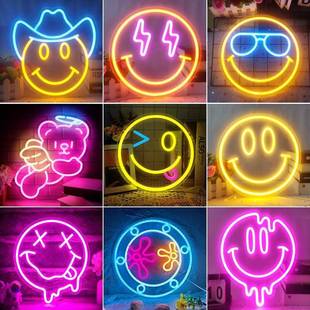 跨境ED霓虹灯装 灯星MBS球造型灯L洞洞饰板可调光网红房墙竞酒吧夜