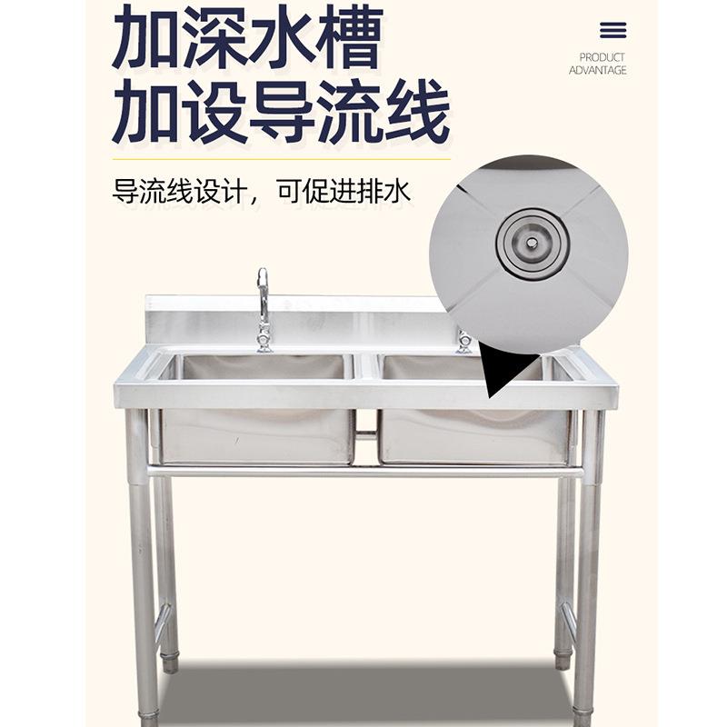 不锈钢水池不锈钢水学校餐洗池厅商用洗手池刷厨房洗池菜201不锈