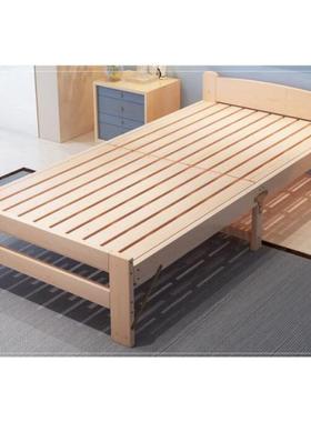 A9L实木午休折叠床办人公床室出租F76MTTT9单人房床木床简易双经