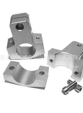 铝合金T形头钢管夹不锈管T接型三通十字分离固定夹支架连支QAR柱