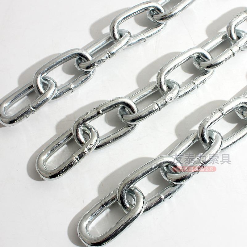 整袋50接斤铁链镀锌铁子锁链VNZ锁狗链加长M2-19mm特链粗焊铁链条