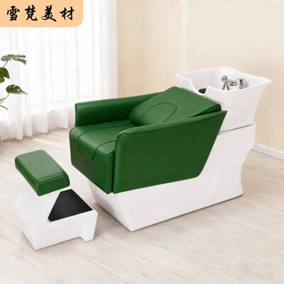 雪梵理C-5009发店洗头头床躺式陶瓷深盆美半发发廊专用冲水床高端