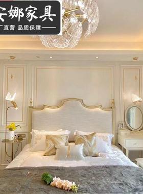 式轻奢美双克人床欧式主约卧床奢华1BHY.8米美法式美家床现代简婚