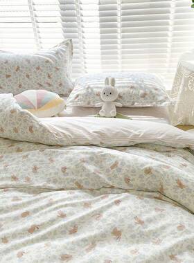 小碎花纯棉5被套单件150x21单双人18柠馨0x2200x20x230秋全棉被春