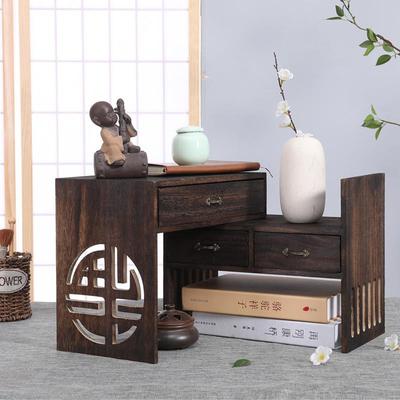 A憨实木面收书纳架YLS学生桌桌上小书架老飘桌窗收纳书柜组合整理