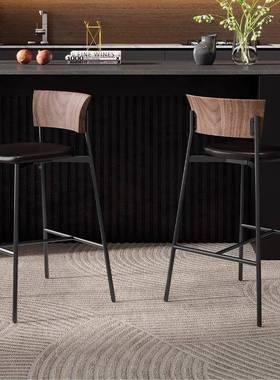 意式吧椅工业用家高脚椅子实木加高椅风简风JVT酒吧椅极极简设计