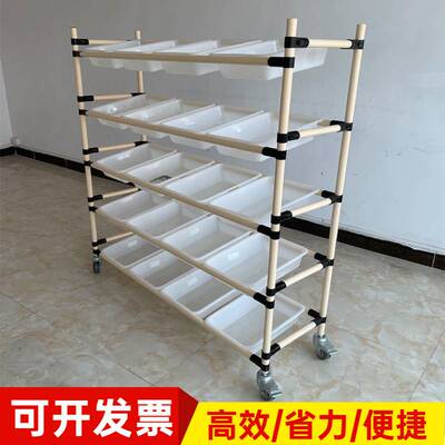 精益管仓库物流拣货手推车云仓配货车快递打包分检车电商分拣车