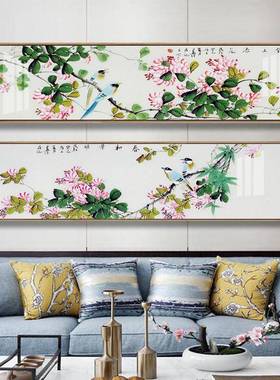 新中床头式卧室房间装馆饰画温馨壁画横幅酒店宾挂画HTCT-26横画