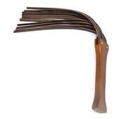 Leather Tassel Whip Spanking Genuine Strip Bdsm Flogger Wood