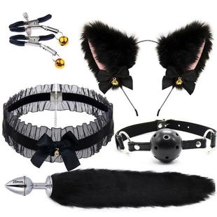 Sextoys Alternative flirting set Anal plug sm metal fox tail