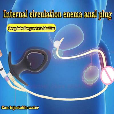 Dual-use Anal Enema Cleaning Urethral Plug Spray Water Dilat