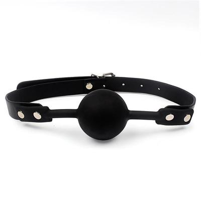 Mouth Stuffed BDSM Bondage Oral Fixation Silicone Ball PU Le