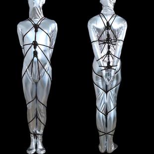 Slave Full Body Bondage Sex Toys of Soft Cotton Restraint Ro