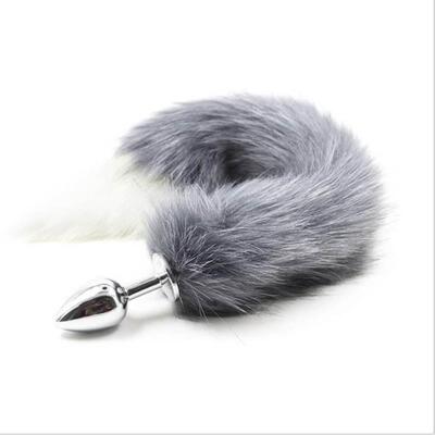 love faux fox tail butt anal plug sexy romance sex toy toys