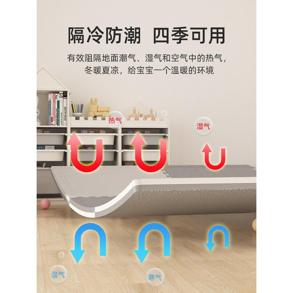 泡沫地板垫家用婴儿拼接爬行垫卧室加厚儿童地板垫亲肤爬行垫客厅