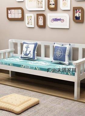 全实木沙合发组三人松木沙位发长椅小户型厅简易靠背XIB客单人木