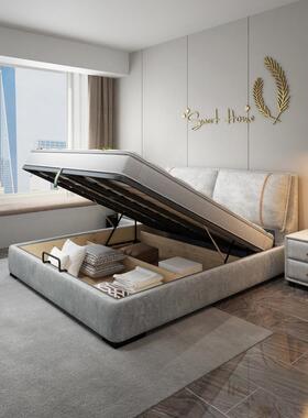 布艺床现代简约布床技拆洗1.8科米全木双人ZG-63911床小户型主实