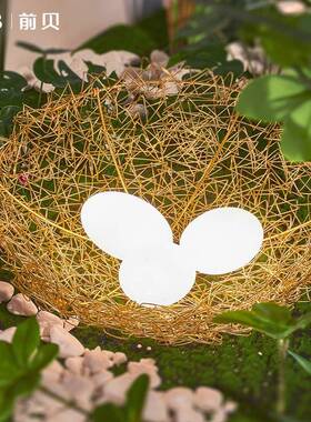 QB-85473led发光鸟灯鸟巢挂树灯景观窝装饰灯户外坪防水亮化布手