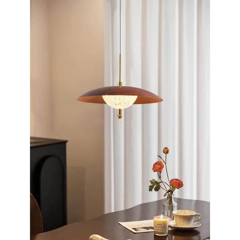 中古风餐589厅吊灯胡桃色创个性民宿餐桌吧台灯饭木厅款升降吊意,家装灯饰光源,客厅吸顶灯,淘宝优惠券,粉丝福利购,淘宝优惠卷