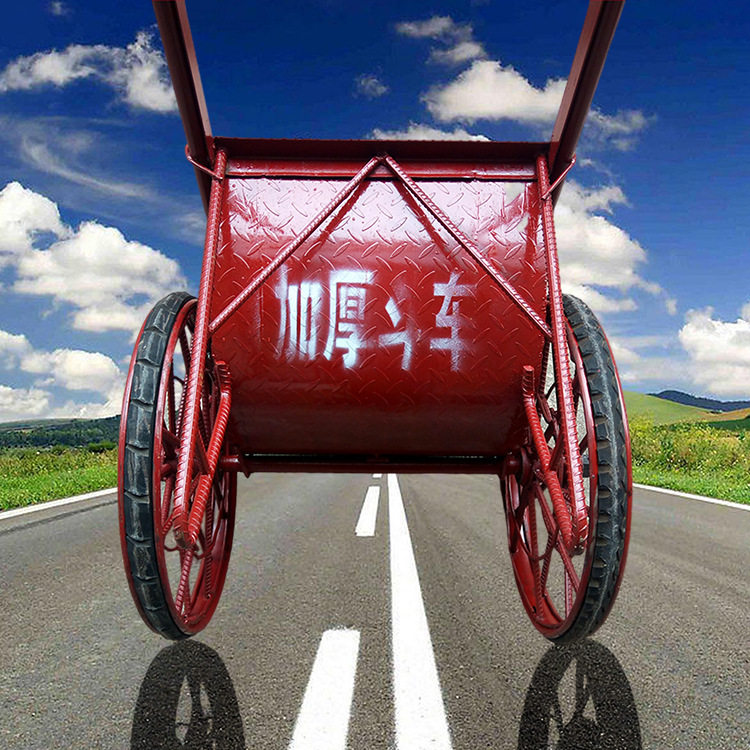 红色加厚工地手推翻斗车