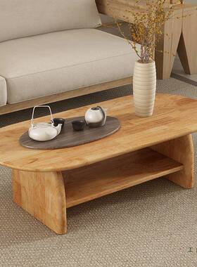 客厅2奶0台25新款实木油风茶几小户型家CPS用创阳茶几桌极简意矮