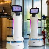 3632025电迎宾智能机器人厅自动送传餐机器人商饭店餐酒店上菜菜