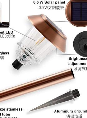 GVH跨灯境产品地太阳能草坪地插灯不锈钢草灯花园景观灯直厂家销