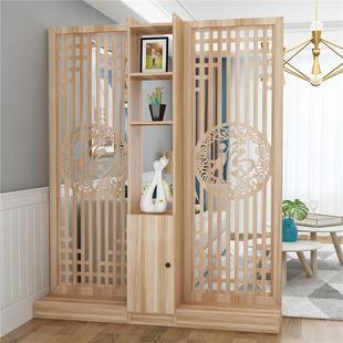 入户屏风客厅新式实木遮挡隔WOL断柜装饰物现架进门玄关中柜简约