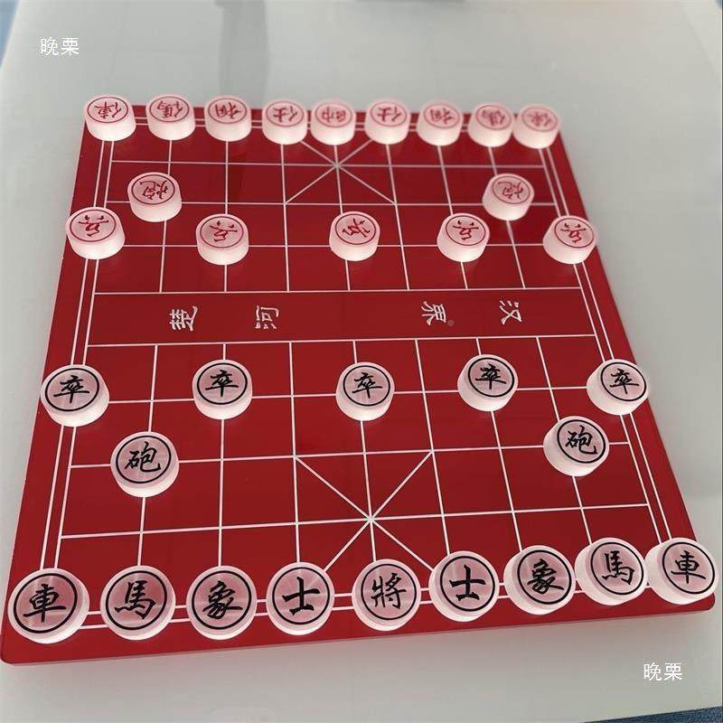 工厂子直销他MEC亚克力象棋棋盘围棋五棋加厚耐磨刻字其铝合金盒