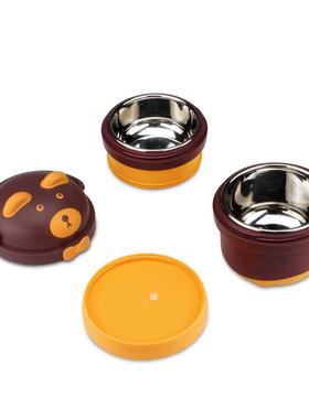 饭上族儿童保温袋304不锈学生VXU饭盒分格盒饭盒食堂班注水碗钢套