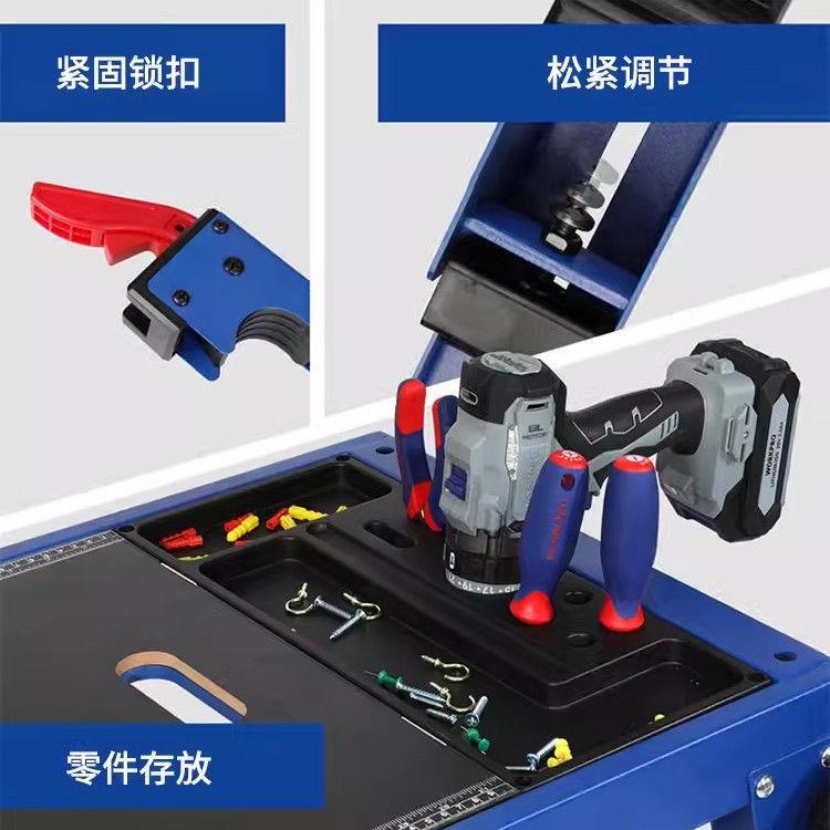 锯台升木工作台多能可折叠降专用功维修工躺VGI板刻度盘装修台锯