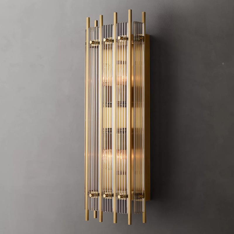 后现灯约代美式GOV壁轻奢个性条纹玻璃RH灯简复古设计师客厅别墅