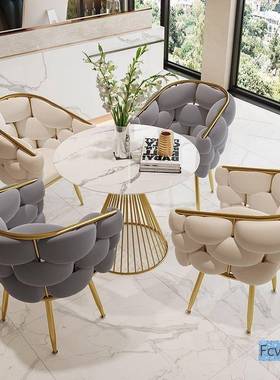 花瓣椅泡泡家椅简约舒适凳梳妆休妆椅化轻奢高端TJS美甲椅用靠背