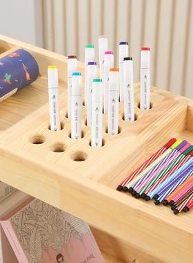 厂松家直幼儿园子实供木移动美工台樟PDG儿童绘画收纳架美术室画