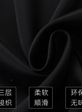 双面FCK黑色遮光窗帘布个阳性窗复古摄影遮防风保暖飘全卧室窗帘