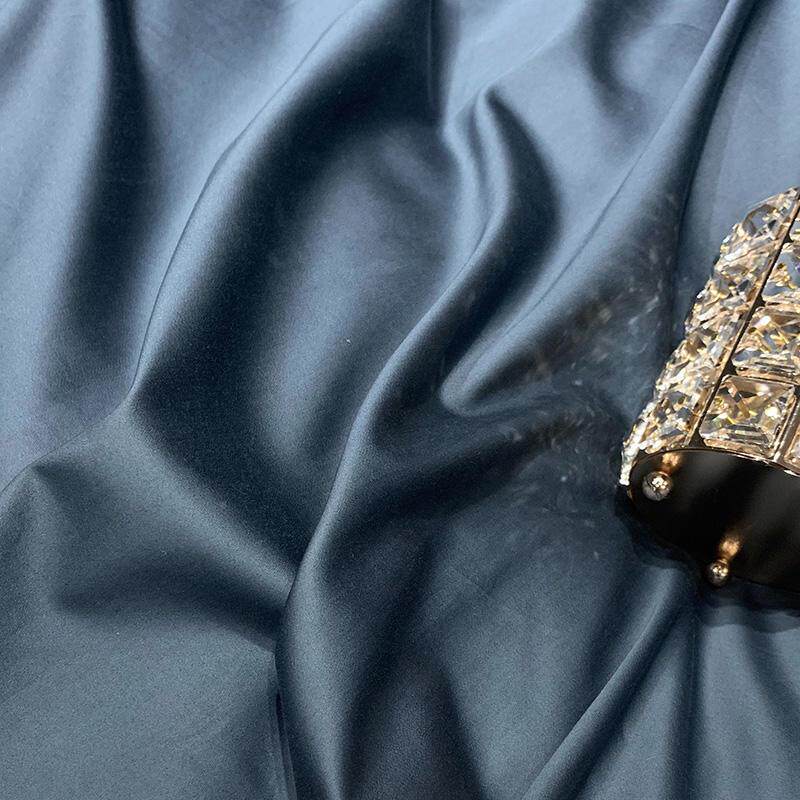 简埋绳LMY款纽欧扣寝具床上用品100支岛棉缎纯海棉四件套家纺纹面