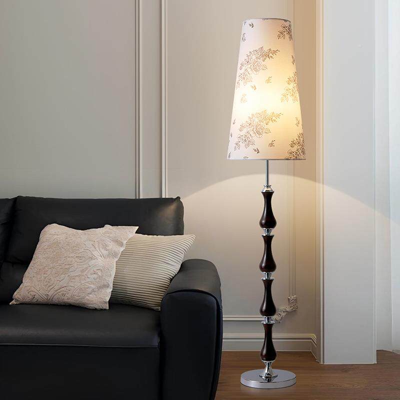 法式复古布艺灯罩落地灯洋577简约客氛围感0厅沙发旁装饰创意灯南