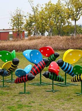 卡通动物玻璃钢蜜蜂儿园林外花园草坪幼装户饰摆件园景观OBK雕塑