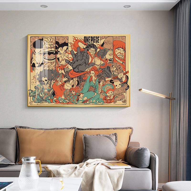 ONEPIECE浮世绘画风客厅装饰画卧室书房挂画简约艺术小众桌面摆画图片
