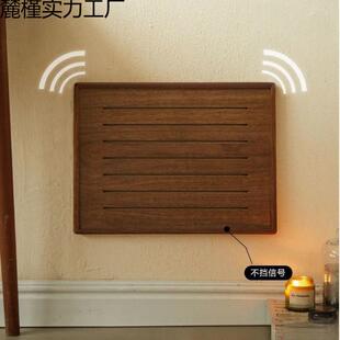 遮弱挡电桃表电箱装饰画胡木网箱盖板多媒体挂画实木电PHB闸配电