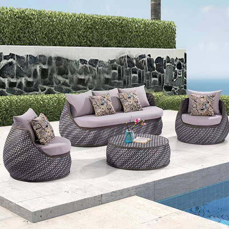 户外阳台椅沙家用休闲庭脚院藤编发茶几组合藤椅懒人椅踏605三桌,住宅家具,户外沙发,淘宝优惠券,粉丝福利购,淘宝优惠卷