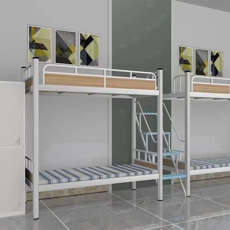 上下床铺阶梯学生宿舍JME架床工地铁床员上下+铺铁架床工铁床